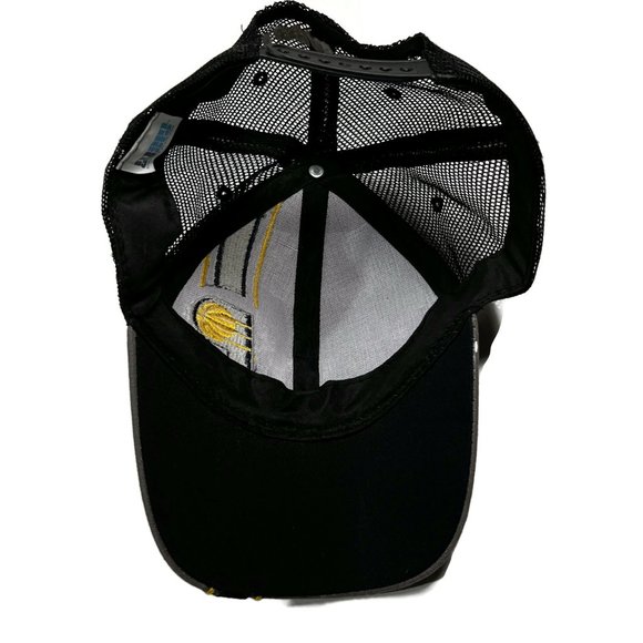 Main Gate Indiana Pacers NBA Basketball Snapback Trucker Hat Lucas Oil Gray - Picture 9 of 9